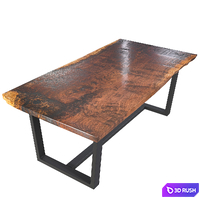 Wooden table slab 3D Model Vray