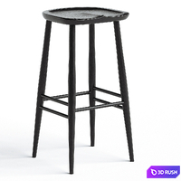 Ercol bar stool 3D Model Corona