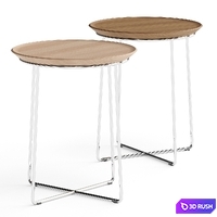 Kartell Al Wood Side Table by Philippe Starck Side Table 3D Model Vray, Corona
