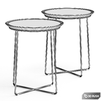 Kartell Al Wood Side Table by Philippe Starck Side Table 3D Model Vray, Corona