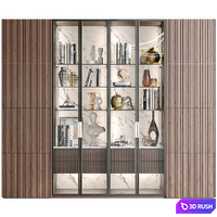 Large wardrobe with decor 3D Model Corona