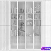 Large wardrobe with decor 3D Model Corona