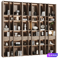 Modular rack in a modern minimalist style 02 3D Model Vray, Corona