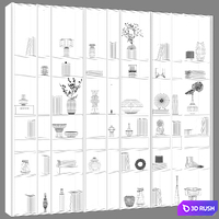 Modular rack in a modern minimalist style 02 3D Model Vray, Corona