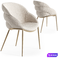 Cattelan Italia Camilla metal armchair 3D Model Corona