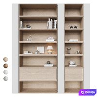 Shelf NG10 with decor 3D Model Vray, Corona