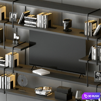 Shelves Decorative - Rack Set 1 3D Model Vray, Corona
