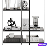 Copenhagen bookcase from Сosmorelax 3D Model Corona