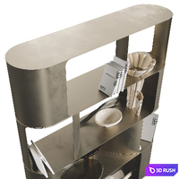 Cattelan Italia Fulham Bookcase with Decorative 3D Model Vray, Corona