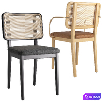 Cane Chair 3D Model Corona