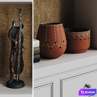 Wall niche with decor 2 3D Model Corona