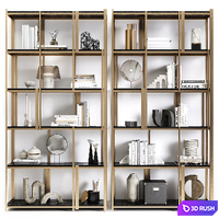 Bookcase Leira 3D Model Vray, Corona