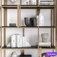 Bookcase Leira 3D Model Vray, Corona