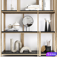 Bookcase Leira 3D Model Vray, Corona