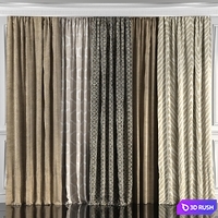 Curtains with window 45 3D Model Vray