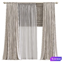 Curtain 795 3D Model Vray, Corona
