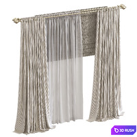 Curtain 795 3D Model Vray, Corona