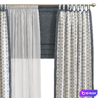Curtain 801 3D Model Vray, Corona