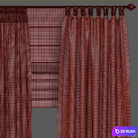 Curtain 801 3D Model Vray, Corona