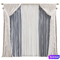Curtain 807 3D Model Vray, Corona