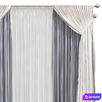 Curtain 807 3D Model Vray, Corona