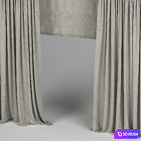 Roman blinds 3D Model Vray, Corona