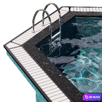 POOL NO20 3D Model Vray, Corona
