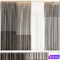 Curtains 50 3D Model Vray, Corona