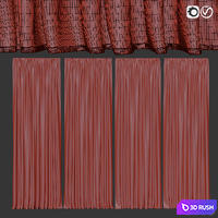 Curtains 50 3D Model Vray, Corona