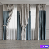 Drapery set 121 3D Model Vray, Corona