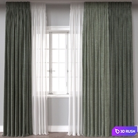 Curtain A688 3D Model Vray, Corona