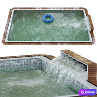 Swimming pool 032 3D Model Vray, Corona