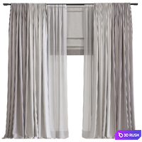 Curtain #404 3D Model Vray, Corona