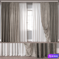 Curtain A787 3D Model Vray, Corona