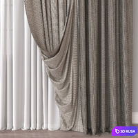 Curtain A787 3D Model Vray, Corona