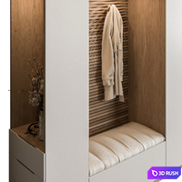 Hallway 89 - Entrance Wardrobe 3D Model Vray, Corona