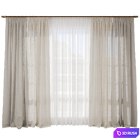 Curtain 30/ Curtains linen 3D Model Corona