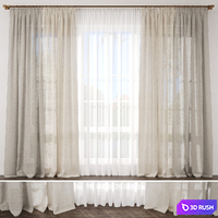 Curtain 30/ Curtains linen 3D Model Corona