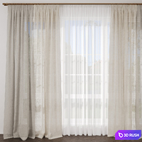Curtain 30/ Curtains linen 3D Model Corona