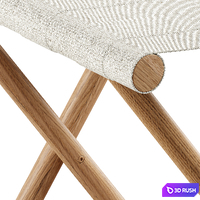 Zara Home - Ash linen folding stool 3D Model Vray
