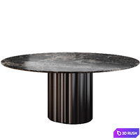 Dining tables Dorian 3D Model Vray, Corona