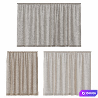 Curtains for kitchen facades 3D Model Corona