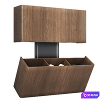 Shoe rack Pit Stop from Porada 3D Model Corona