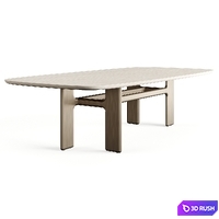 Bonaldo HIPPOS Travertino Table 3D Model Vray, Corona