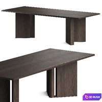 Four Hands Huxley Rectangular Dining Table 3D Model Vray, Corona