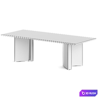 Four Hands Huxley Rectangular Dining Table 3D Model Vray, Corona