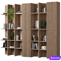 Rack and Bookcase142 3D Model Vray, Corona