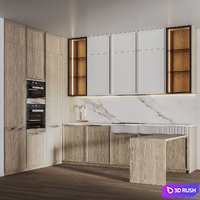 Kitchem048 3D Model Vray, Corona