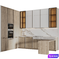 Kitchem048 3D Model Vray, Corona