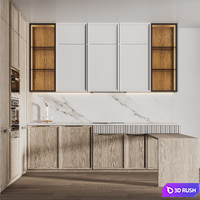 Kitchem048 3D Model Vray, Corona